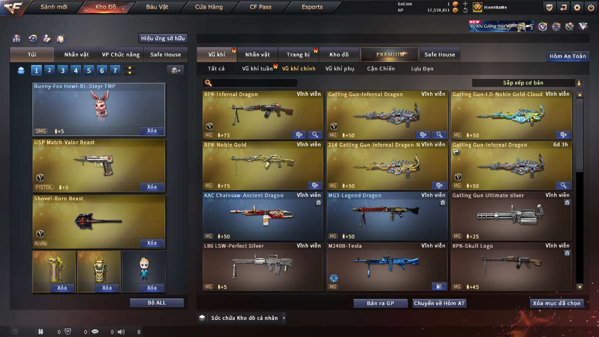 shop acc cf uy tin gia re